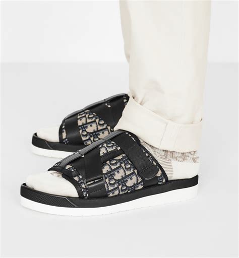 dior alpha sandals black|christian dior velcro sandals.